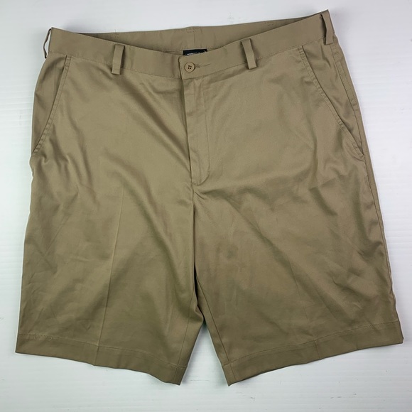 NIKE GOLF Mens Flat Front Golf ShortsSz 36 Khaki - Picture 1 of 7